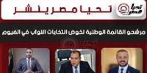 تحيا
      مصر
      ينشر
      مرشحو
      القائمة
      الوطنية
      لخوض
      انتخابات
      النواب
      في
      الفيوم - بلس 48