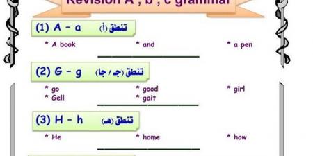 مراجعات نهائية.. تحميل أقوى مذكرة في اللغة الانجليزية لـ الصف الثاني الابتدائي - بلس 48