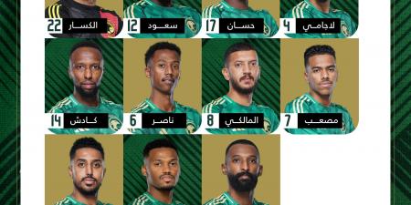 التشكيل الرسمي لمباراة السعودية واليابان في تصفيات آسيا المؤهلة لكأس العالم 2026 - بلس 48