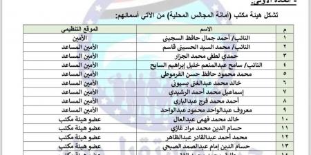 حزب مستقبل وطن يعلن تشكيل أمانة الشئون المحلية المركزية برئاسة النائب أحمد السجينى - بلس 48