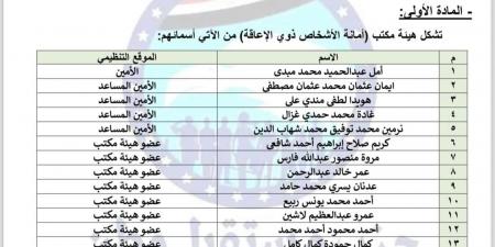 إعادة تشكيل أمانة الأشخاص ذوى الإعاقة بحزب مستقبل برئاسة أمل عبد الحميد - بلس 48