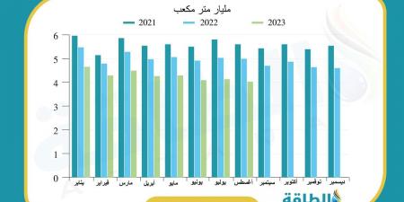 إنتاج مصر من الغاز الطبيعي ينخفض 10.5 مليار متر مكعب - بلس 48