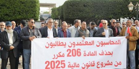 "غرامة أخطاء التسجيل" تُخرج محاسبين معتمدين إلى الاحتجاج أمام البرلمان - بلس 48