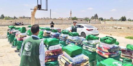 "سلمان للإغاثة" يوزّع مساعدات إيوائية جديدة للنازحين من السويداء إلى درعا - بلس 48