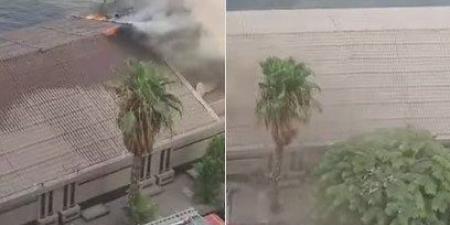اندلاع حريق في نادي القضاة النهري بالعجوزة والحماية المدنية تسيطر - بلس 48