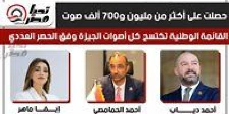 اكتساح كاسح بالقائمة.. أكثر من 1.7 مليون صوت للقائمة الوطنية في الجيزة وفق الحصر العددي - بلس 48