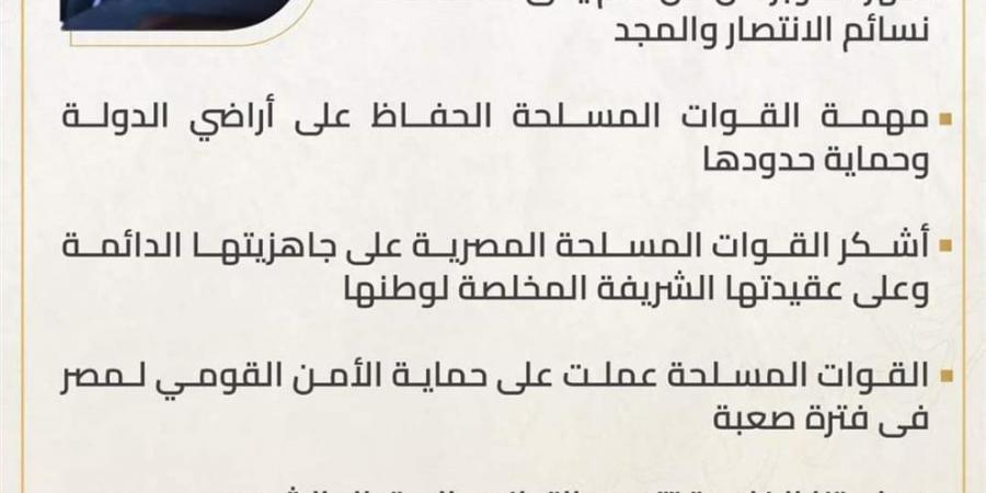 18 رسالة لـ الرئيس السيسي خلال تفتيش حرب الفرقة السادسة المدرعة.. اعرفها - بلس 48