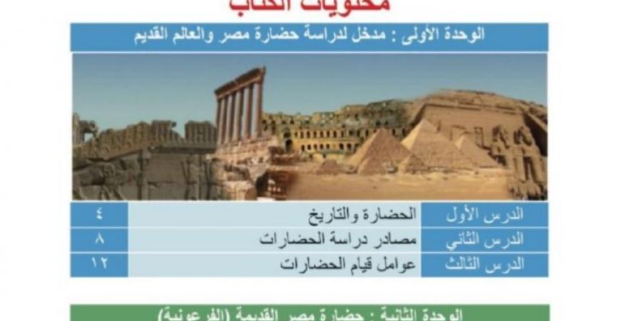 تفاصيل كتاب التاريخ الصف الاول الثانوي الترم الاول 2025 - بلس 48