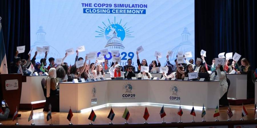 الجامعة البريطانية في مصر تختتم النموذج الدولي لمحاكاة قمة المناخ COP29 - بلس 48