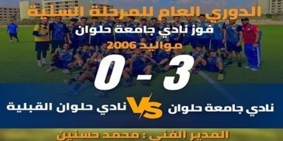 ثلاثية نظيفة..نادي جامعة حلوان يكتسح حلوان القبلية في دوري 2006 - بلس 48