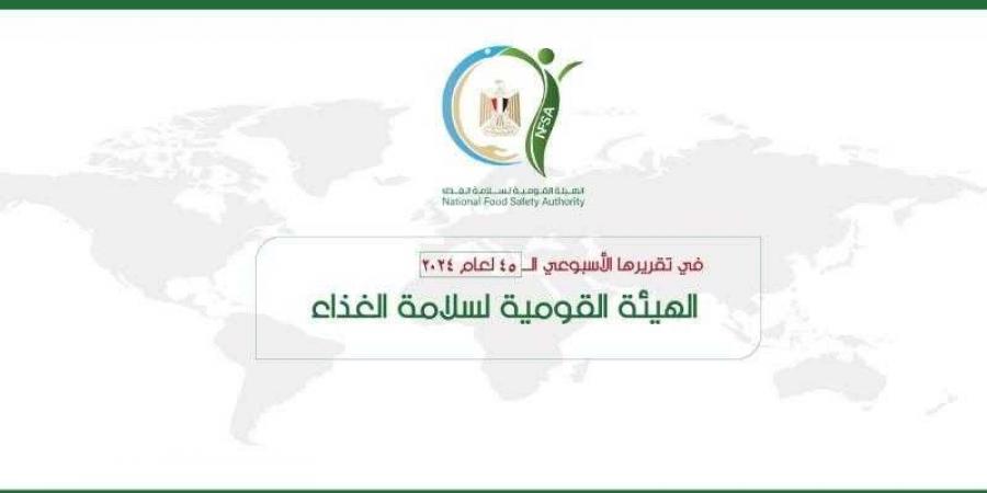 المركز الإعلامي للهيئة القومية لسلامة الغذاء يصدر تقريره الأسبوعي الــ 45 لعام 2024 - بلس 48