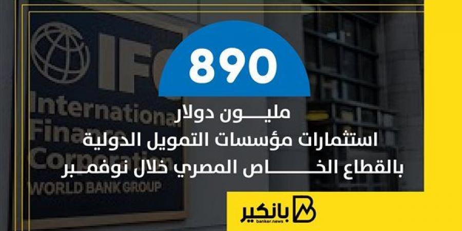 890 مليون دولار استثمارات مؤسسات التمويل الدولية بالقطاع الخاص المصري خلال نوفمبر - بلس 48