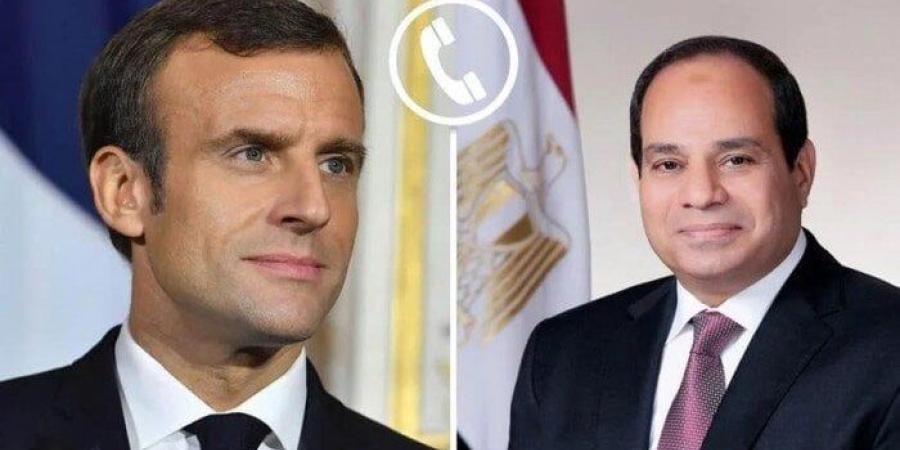 الرئيس السيسي يبحث مع ماكرون جهود مصر لوقف إطلاق النار في غزة - بلس 48