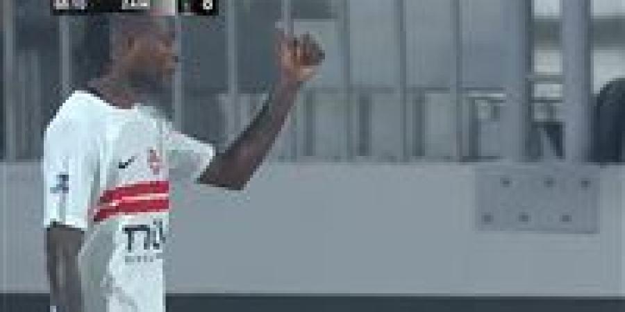 رد فعل شيكو بانزا بعد ظهوره الأول مع الزمالك في الدوري المصري الممتاز أمام سيراميكا كليوباترا - بلس 48