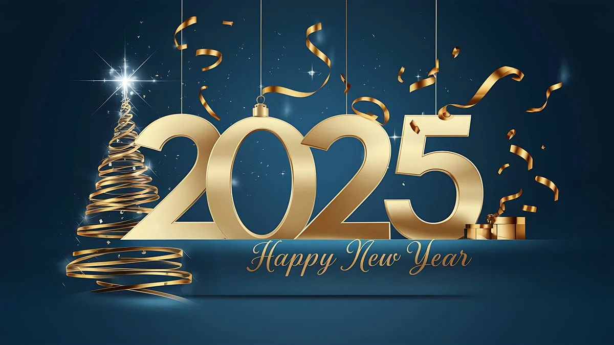 بطاقات تهنئة رأس السنة 2025 happy new year