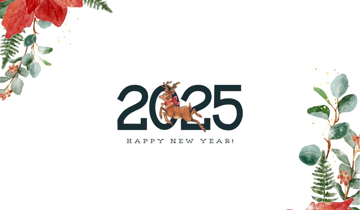 بطاقات تهنئة رأس السنة 2025 happy new year