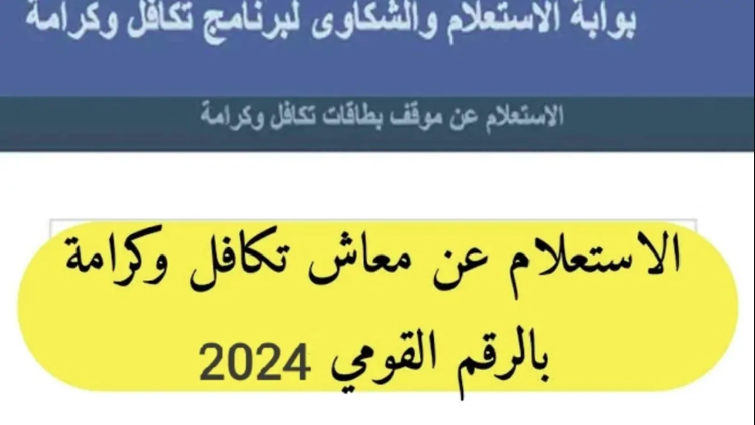 رابط استعلام معاش تكافل وكرامة بالرقم القومي عبر موقع الوزارة moss.gov.eg.. كم تبلغ قيمة المعاش لعام 2025؟