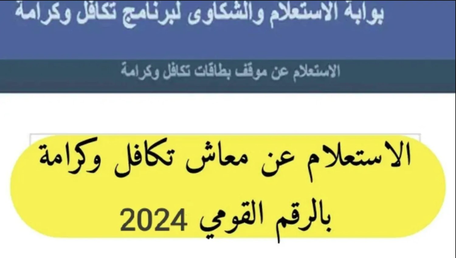 خطوات الاستعلام عن معاش تكافل وكرامة 2025 بالرقم القومي عبر moss.gov.eg.. الشروط والخطوات المطلوبة