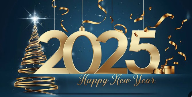 أجمل صور وبطاقة تهنئة بالسنة الميلادية الجديدة 2025 Happy New Year لمشاركتها مع الاهل والاصدقاء