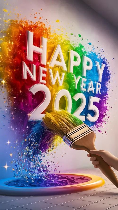 بطاقات تهنئة رأس السنة 2025 happy new year