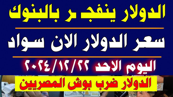 مباشر سعر الدولار اليوم مقابل الجنيه المصري الأحد 22-12-2024 في مُختلف البنوك.. ارتفع في 3 بنوك