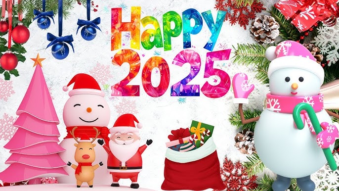 بطاقات تهنئة رأس السنة 2025 happy new year