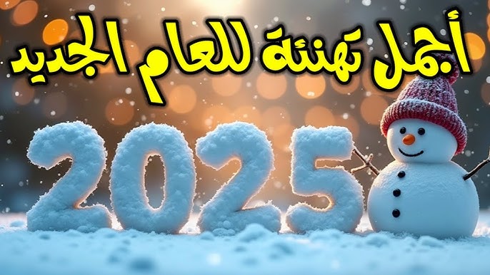 بطاقة تهنئة بالسنة الميلادية الجديدة 2025