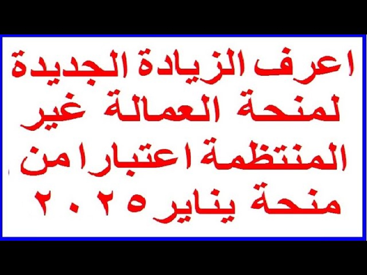 وزارة العمل تُعلن زيادة منحه العماله الغير منتظمه 2025 إعتباراً من عيد الميلاد المجيد .. تفاصيل