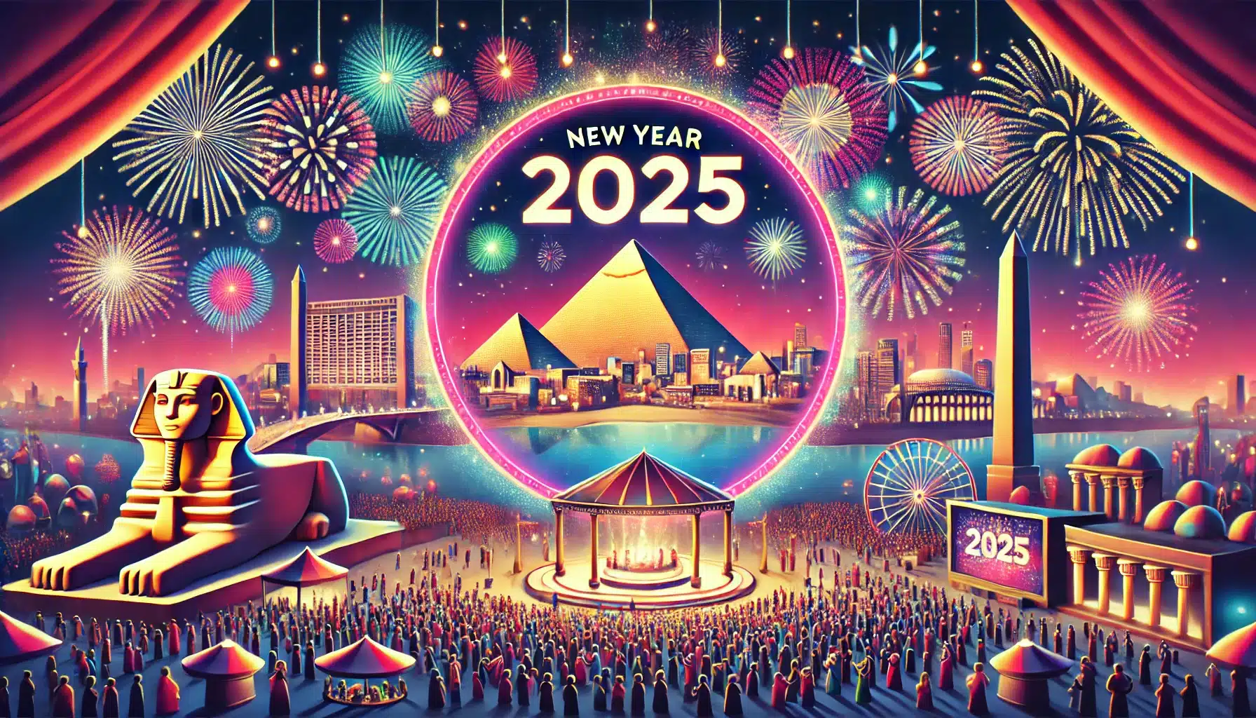 تهنئة بالعام الميلادي الجديد 2025 “Happy New Year لحياتي كلها يارب تبقى السنة دي أحلى معاك”