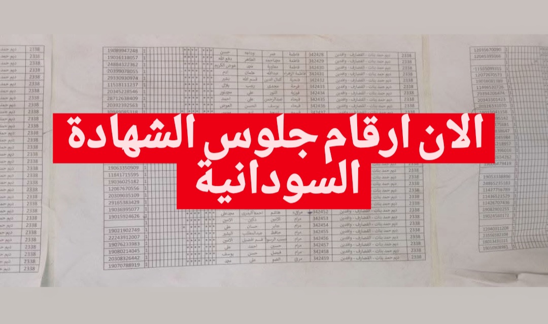 احصل الان على ارقام جلوس الشهادة السودانية للدفعة المؤجلة عبر موقع وزارة التربية والتعليم الكترونيًا