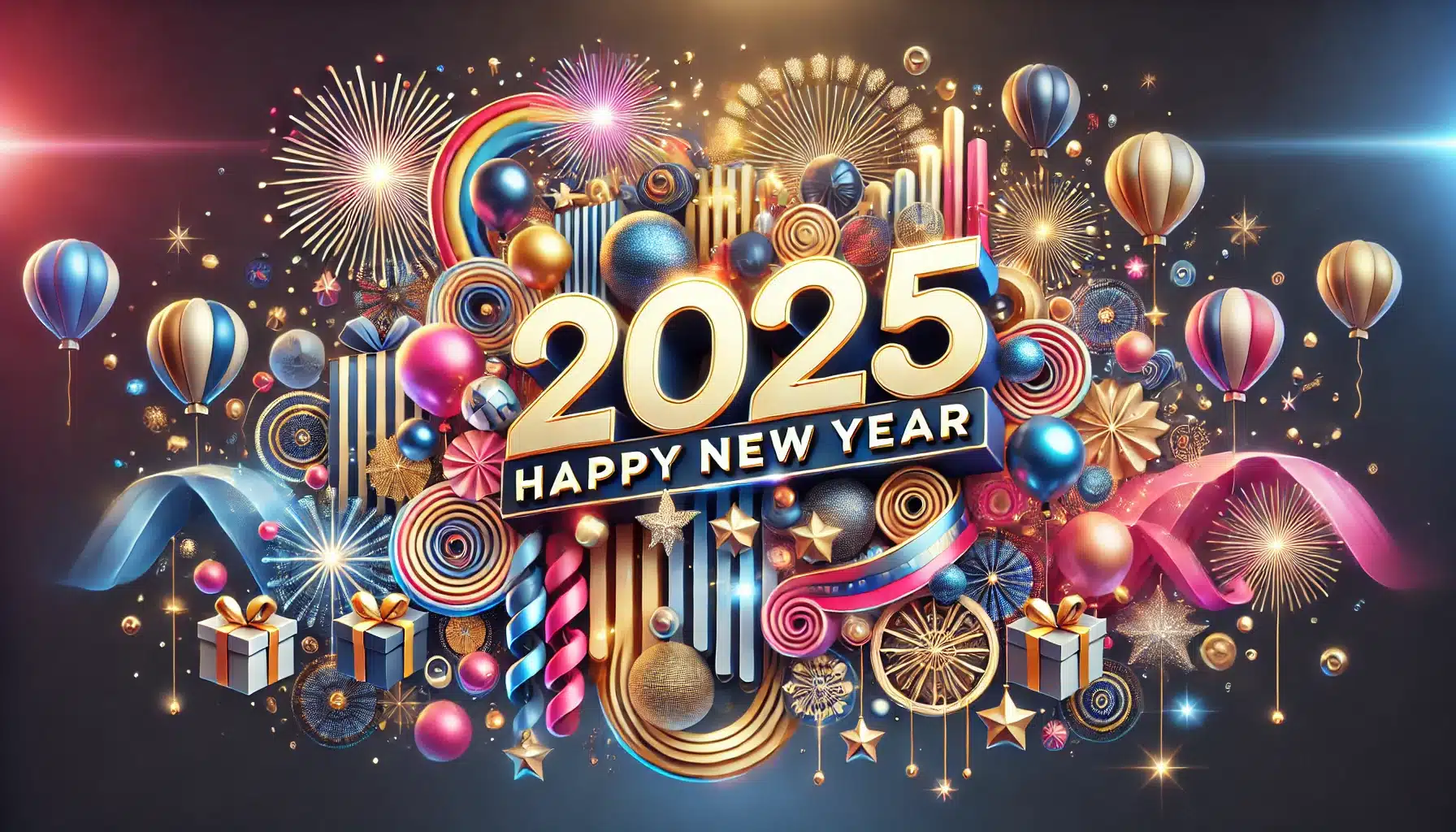 بطاقات تهنئة رأس السنة 2025 happy new year