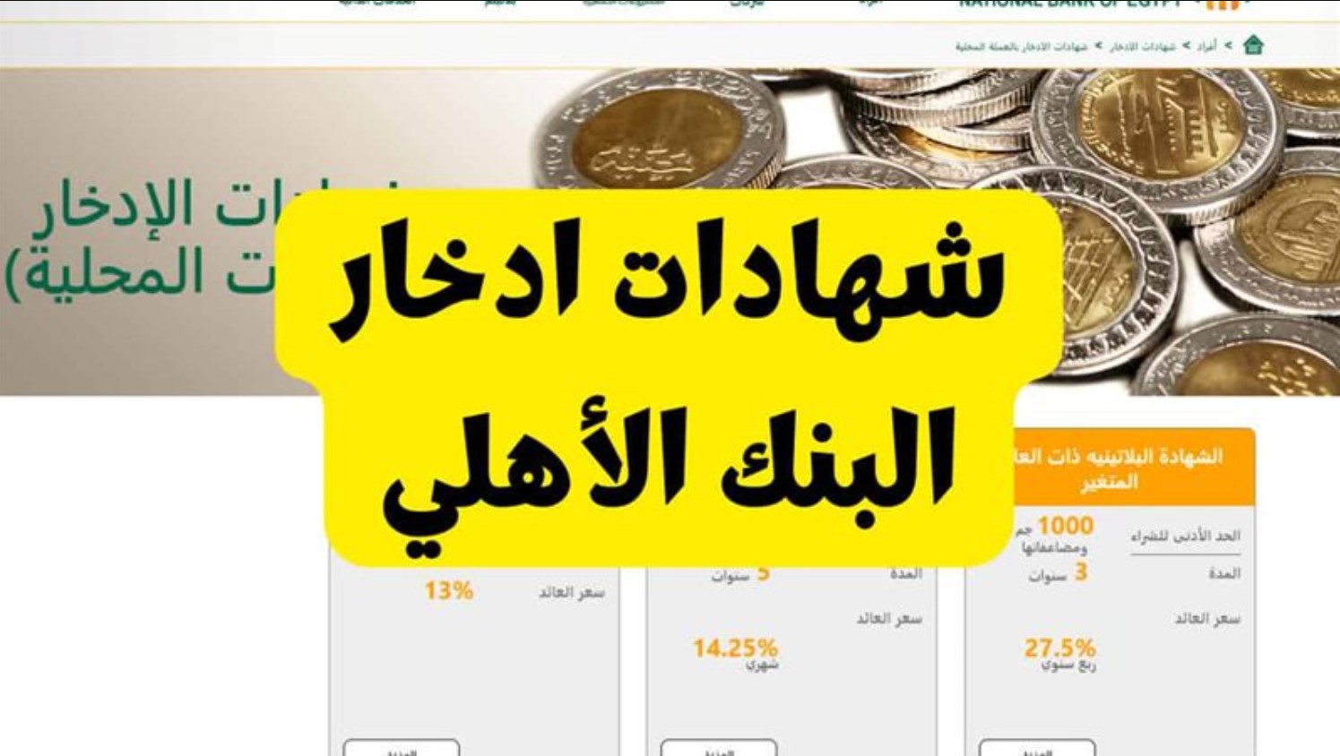 أفضل شهادات ادخار البنك الأهلي لعام 2025 بعائد سنوي يصل إلى 30%.. “استثمر فلوسك بسرعة”