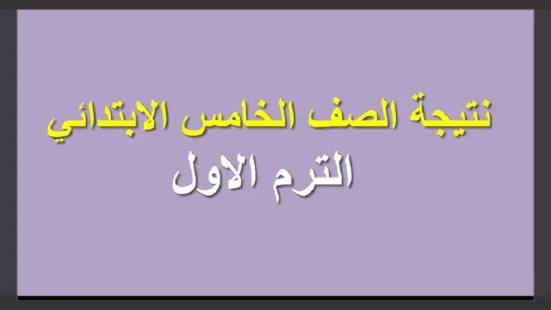 الاستعلام عن نتيجة الصف الخامس الابتدائي بالاسم عبر بوابة التعليم الأساسي الكترونيًا