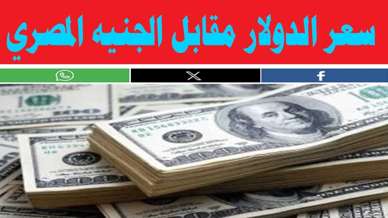 سعر الدولار مقابل الجنيه المصري اليوم في جميع البنوك والسوق الغير رسمية