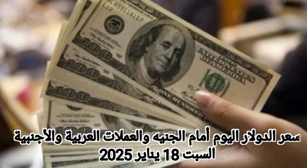 الأخضر بكام؟ سعر الدولار اليوم أمام الجنيه والعملات العربية والأجنبية اليوم السبت 18 يناير 2025