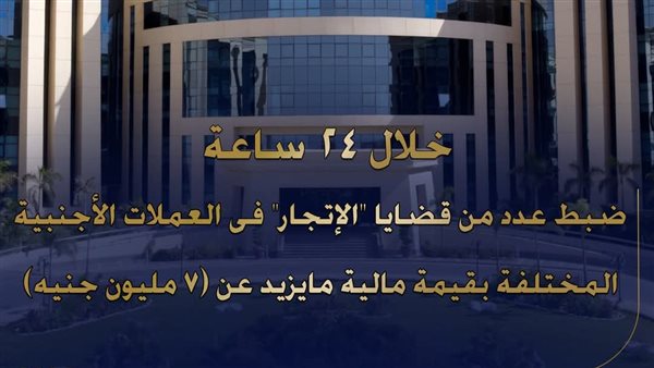 ضبط 7 مليون جنيه حصيلة اتجار النقد الأجنبي خلال 24 ساعة