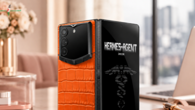 هاتف فيرتو ألفافولد القابل للطي المدعوم بالذكاء الاصطناعي وبرنامج هيرميس إ Agent بتصميم فاخر