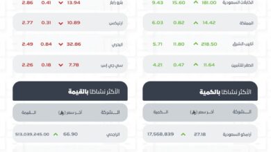 انتعاشة قوية تقود الأسهم السعودية للإغلاق الأخضر ومؤشر تاسي يسجل 11042 نقطة بسيولة مليارية ضخمة