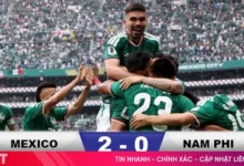 تغلبت المكسيك على جنوب إفريقيا في مباراة شهدت ثلاث بطاقات حمراء في اليوم الافتتاحي لكأس العالم.