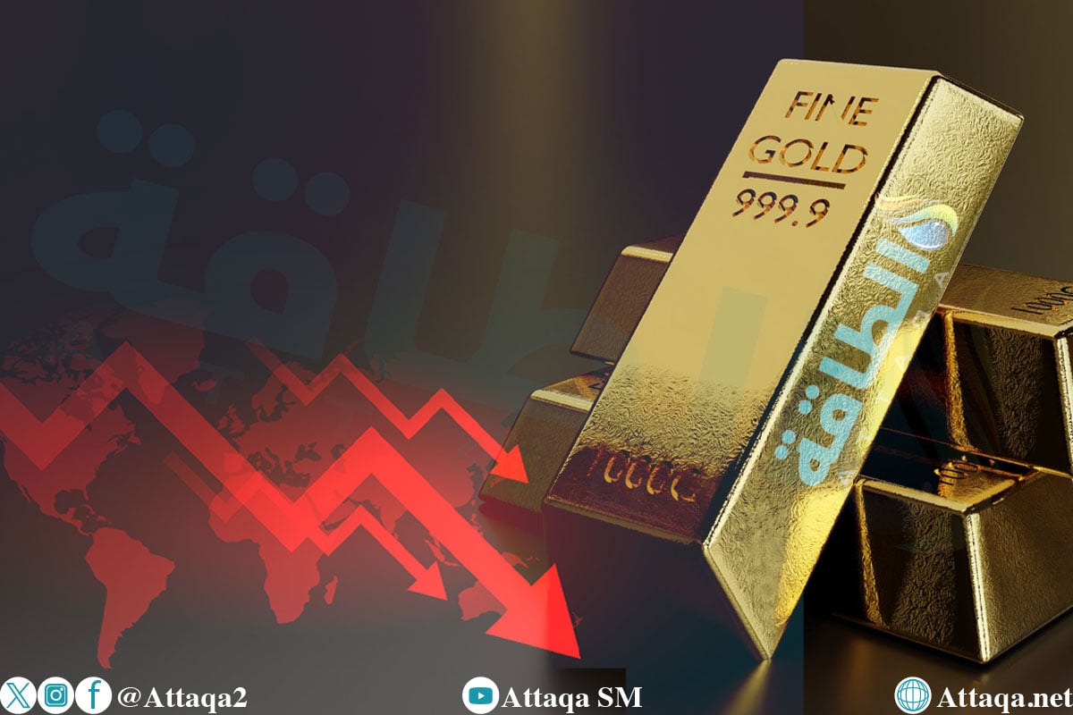 تراجع أسعار الذهب بمقدار 102 دولارات وسط تصاعد مخاوف التضخم