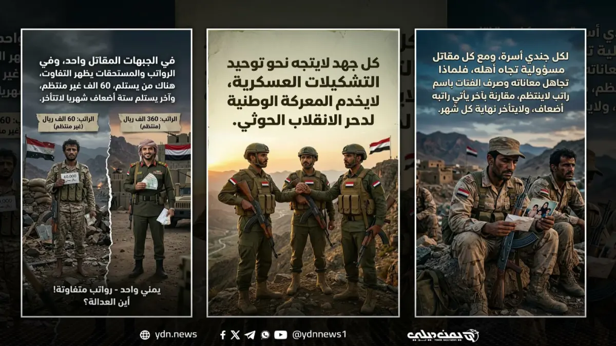 مطالب منتسبي الدفاع والداخلية في اليمن براتب ألف ريال سعودي قد تقلب موازين القوى العسكرية