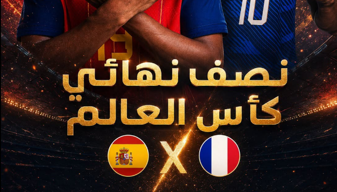 موعد مباراة فرنسا وإسبانيا في نصف نهائي كأس العالم والقنوات الناقلة والمعلقين