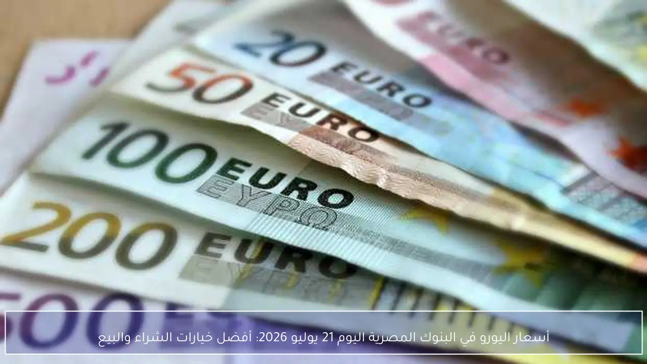 تحديث لحظي لأسعار اليورو اليوم 21 يوليو 2026 في البنوك المصرية وأفضل خيارات البيع والشراء