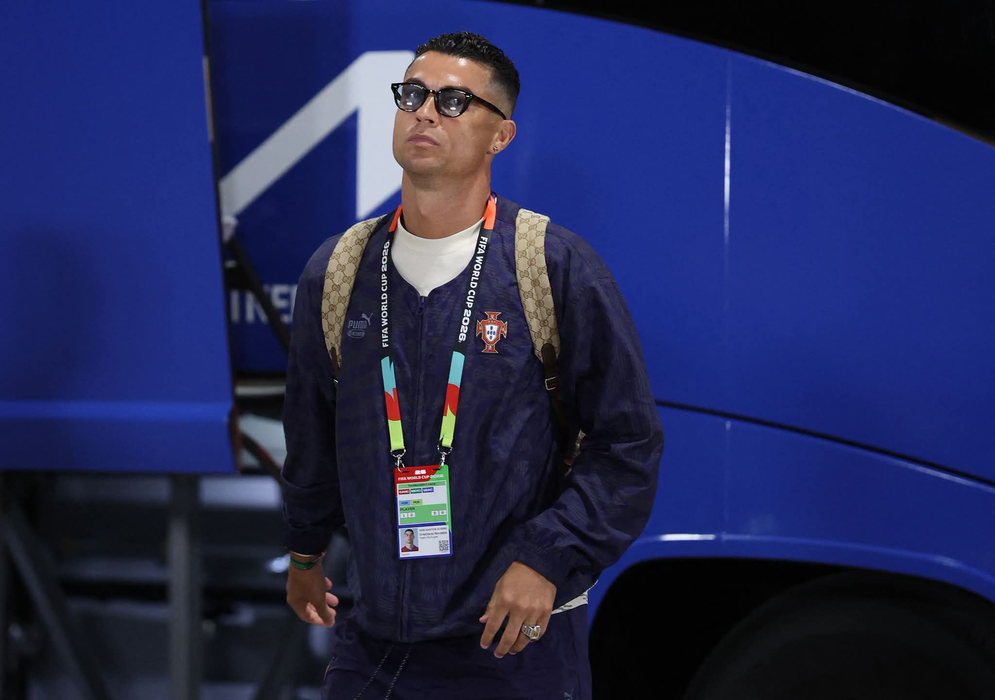 كأس العالم 2026.. منتخب البرتغال يصل إلى الملعب لمواجهة إسبانيا