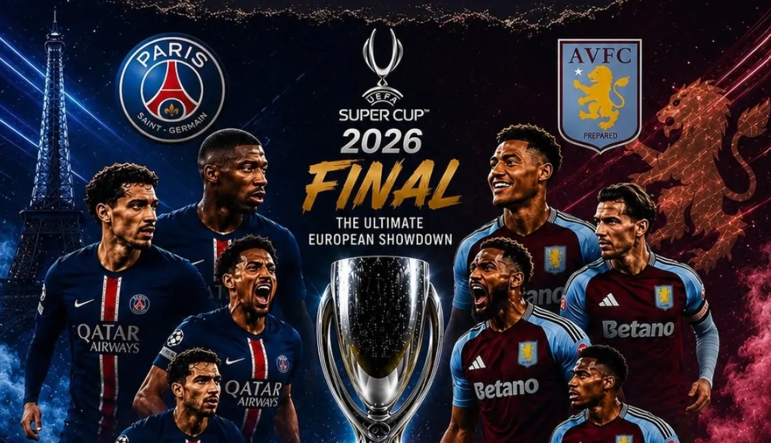 موعد مباراة السوبر الأوروبي 2026 والقنوات الناقلة والتشكيل المتوقع