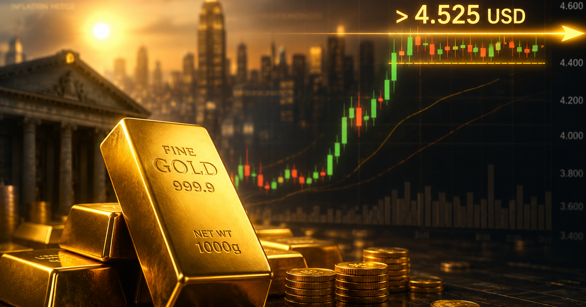 أسعار الذهب العالمية تتجاوز 4500 دولار صباح اليوم 21 أغسطس