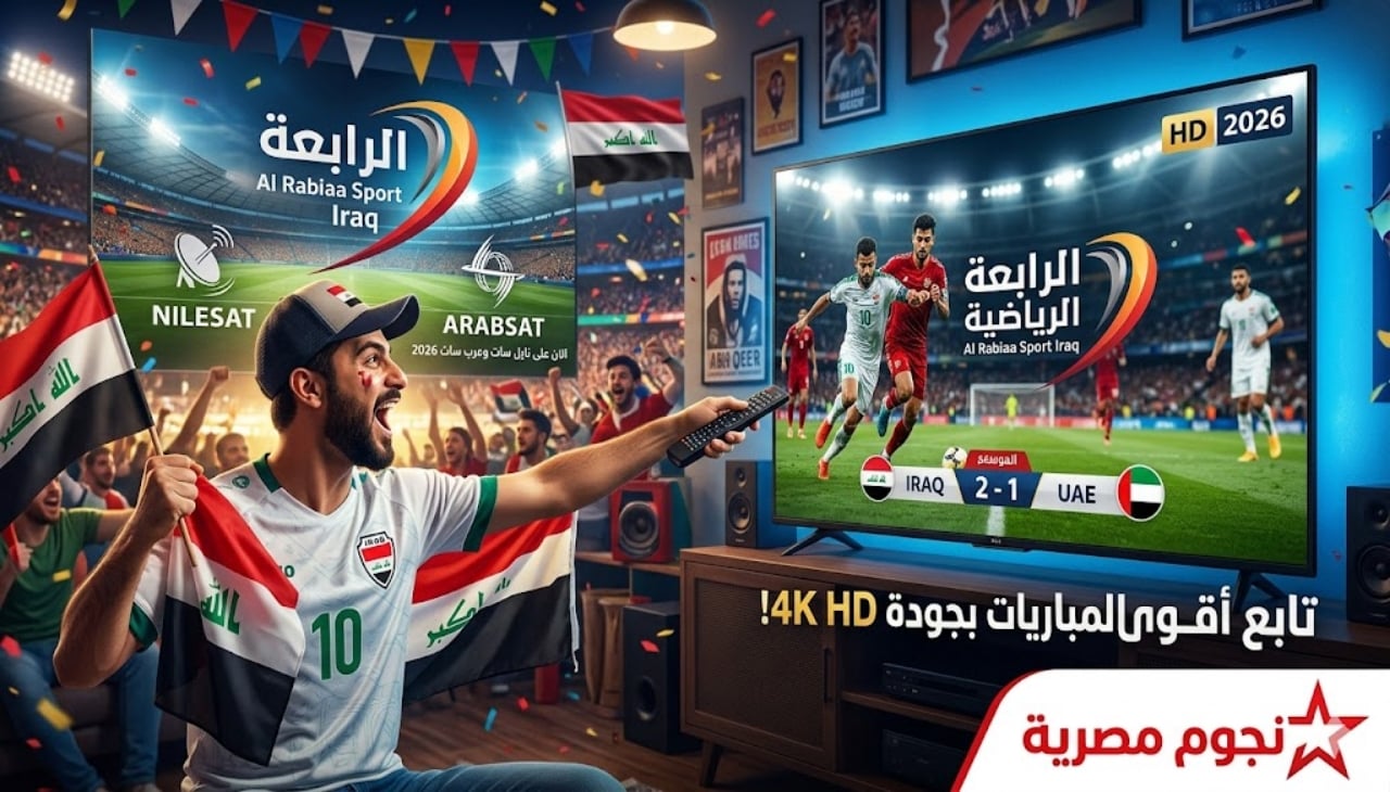 تردد قناة الرابعة الرياضية العراقية 2026 الجديد على نايل سات وعرب سات لمتابعة أقوى المباريات بجودة HD