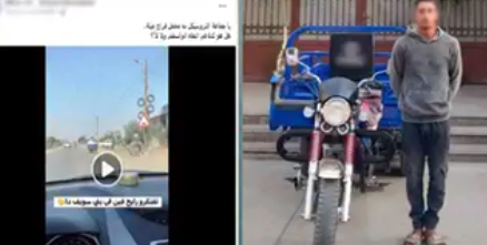 فيديو يوثق ضبط قائد تروسيكل ينقل دواجن نافقة في بني سويف قبل وصولها إلى الأسواق